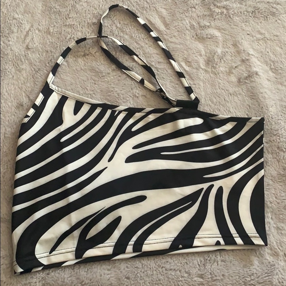 Zebra print crop top